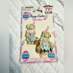 Vintage Easter Brooches Bunny Rabbit Egg Spring Holiday Pins Ceramic New